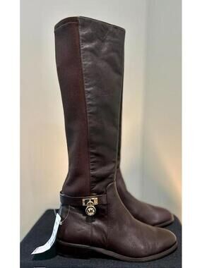 👢 NWT Michael Kors Brown Leather Tall Boots — Women’s Size 5.5